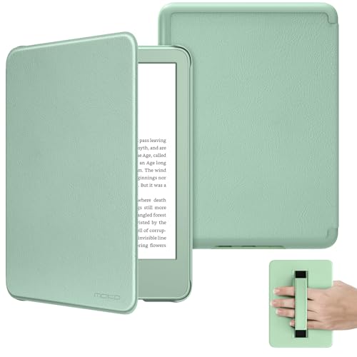 MoKo Case für 6' All-New Kindle (11. Generation-2024/2022 Release), Leichte Hülle mit Handschlaufe Auto Wake/Sleep für Kindle 11. Generation 2024 e-Reader, Agave Grün