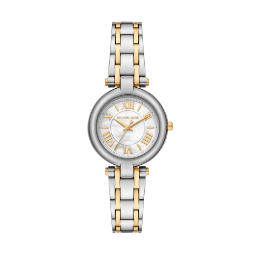 Michael Kors Reloj mk4895 laney de acero inoxidable en tono dorado, plateado para dama