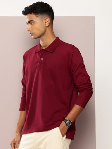 Image of Dillinger Men Oversized Long Sleeve Polo Tshirt