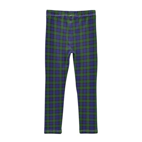 Girls' Leggings Christmas Plaid Blue Green Yoga Pants Tights Trousers Dance Pants Girls Athletic Leggings, 4T2