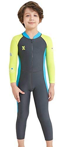 DIVE & SAIL Boys Long Sleeve Swimsuit Rash Guard UPF 50+ UV Sun