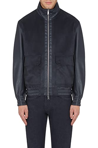 Armani Exchange Herren Front Pockets, Zipper, Removable Hood Jacke, Blau, L