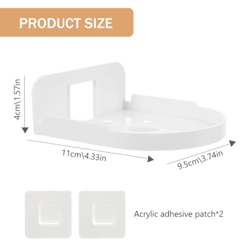 Image of STHIRA 4Pcs Wall Mount Shelf for Security Camera, Wireless Cameras & Baby Monitors, No Drill Self Adhesive Acrylic Holder, Hollow Design for Cable Management, 12x9.5x3.5cm