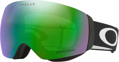 Image of Oakley Men's Flight Deck M Ski Goggles, Black/Prizm Snow Jade, One Size