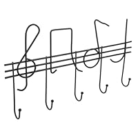 MUCKLILY Nordic Music Note Wall Coat Hooks Decorative Key Holder Wall Mount Hanger for Hats Bags and Coats Multifunctional Entryway Organizer with Easy Installation