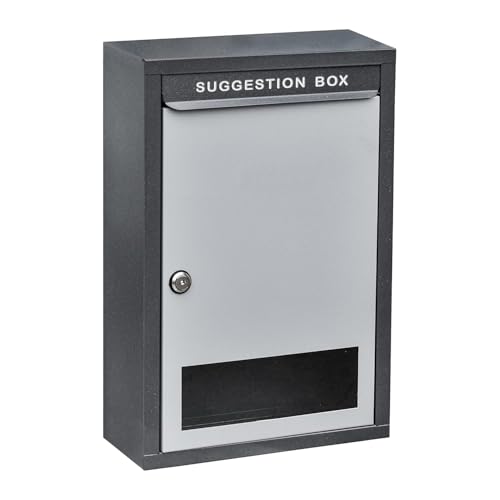 All in one Multipurpose with Big Size Letter Box for Home/Post Box/Suggestion Box/Complaint Box/Donation Box with Lock Table Top or Wall Mount (Black)