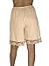 Underworks Pettipants Cotton Knit Culotte Slip Bloomers Split Skirt 9-inch Inseam Large-Beige