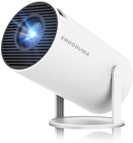 Image of Mini Projector with Wifi and Bluetooth, Built-in App Portable Projector | Portable Projector 4K Support,Smart Video Projector with 210 Rotation,Compatible with iPhone /Android /Laptop /TV Stick