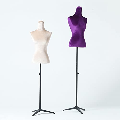 Maniquí de costura regulable con base triangular estable y busto de terciopelo ZRY 7
