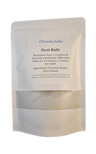 Chinchilla Dust Bath, Two Pounds Pumice Powder, for Small Pet Care