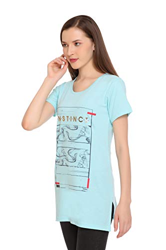 Image of In Love Women's Plus Size Longline T-Shirt with Side Pocket, 3 /4 Sleeve, Crew Neck