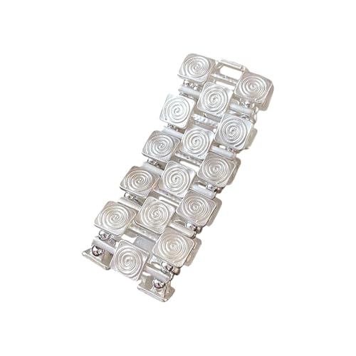 Geometric Textured Metal Bangle Matt Design Elastic Thick Fashion Jewelry Daily Wear Accessories Trendy New Styles Gifts Cw052