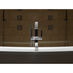 Kohler K-T97330-4-CP Loure Floor-Mount Bath Filler con Ducha de Mano, Cromo Pulido miniatura 4