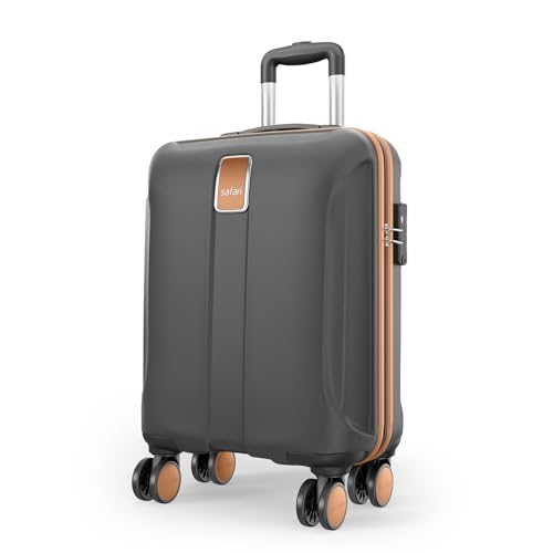 Thorium Royale 8 Wheels Spinner 55cm Cabin Trolley Bag Hard Case Carry-on Polycarbonate Luggage, TSA Lock, Wet Pouch Organized Interior, Suitcase for 