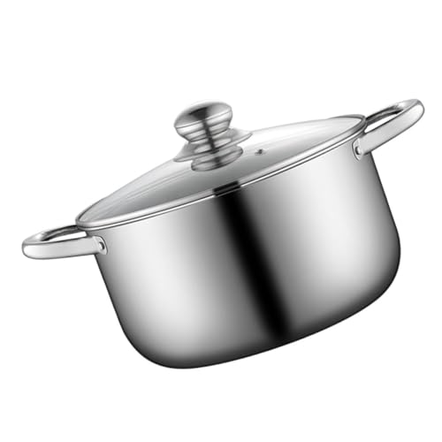 Luxshiny 1 pieza Olla de Sopa Inoxidable Tapa de Compatible con Inducción y Gas de Limpiar y Resistente la Corrosión
