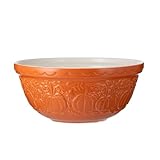 Mason Cash S12 Pumpkin Patch Mixing Bowl | 4.25 Quart Stoneware Bowl | Autumn Kitchen Decor & Baking Dish | Persimmon Spiced Orange