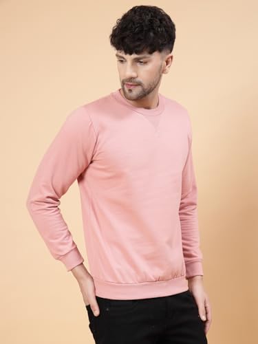 Image of Rigo Fleece Printed Round Neck Sweatshirt for Men | Full Sleeves Sweatshirt for Men | Casual Wear & Stylish Sweatshirts for Men