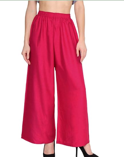 kanna fabric Soft Cotton Regular and Plus 6 Colour Palazzo for Womens and Girls Available Sizes : L-picture-23