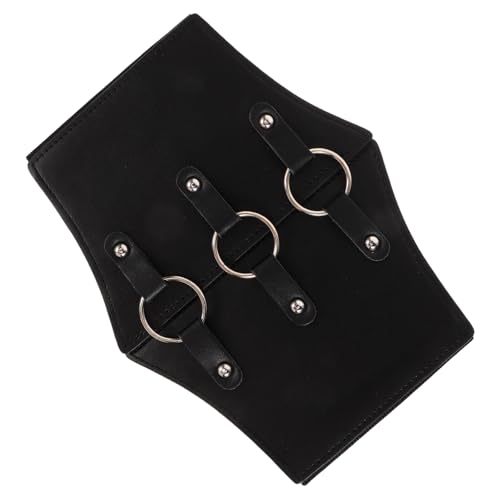 Vintage Wide Waist Belt Corset for Women Elastic Underbust Corset Belt with Imitation Leather and Alloy Fits Stylish Accessory for Dresses and Renaissance Costume