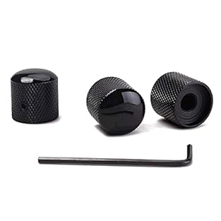 3 pcs of dome knobs with coarse knurl on the sides Durable chromed metal material Used to replace the old knob.Quickly and easily installed and tightened with smooth, positive turning The Inner hollow shaft potentiometers diameter is approx. 6.0mm Co...