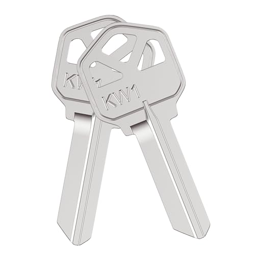 Blank Key Blanks, Pack of 50 Uncut Blank Keys, Copper Structures Blank Keys for Kwikset(KW1)