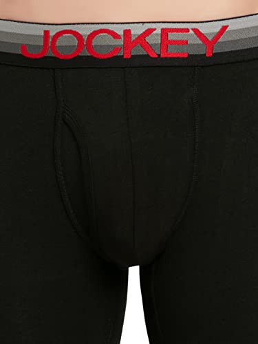 Image of Jockey ZN03 Men's Super Combed Cotton Elastane Stretch Solid Boxer Brief with Ultrasoft Waistband