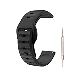[Jumpsunfun] 時計バンド シリコン 16mm ラバー腕時計ベルト クイックリリース スマートウォッチ替えベルト ブラック
