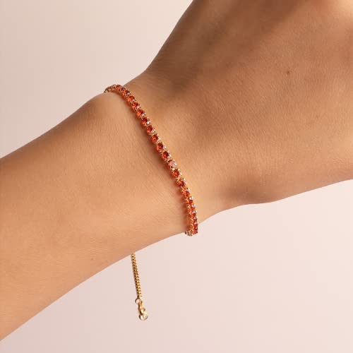 Gold Tennis Bracelet for Women Adjustable Slider Shiny Cubic Zirconia CZ Rhinestone Gemstone Chain Summer Bracelets Jewelry Gifts2