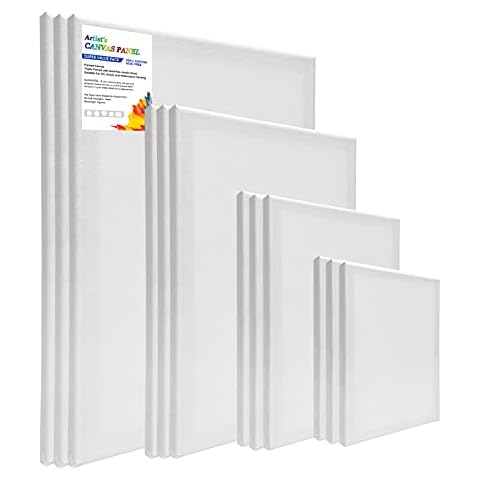 HOTOOLME 12 Pack Canvas for Painting Blank Canvases for Art Board Frame Panels Cotton Canvases for Acrylic Painting Oil Painting Cover