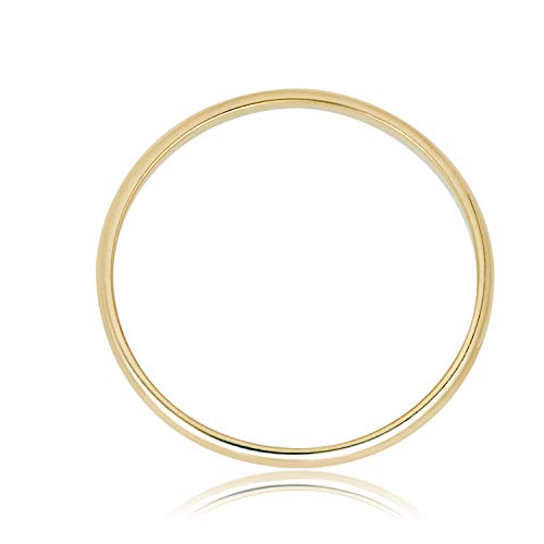 Avora 10K Yellow Gold Plain Band Stackable Ring - Size 3 #TOP1