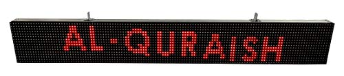 AL-QURAISH P10 Led Running/Scrolling Programable Text Message Display Board WI-FI (RED, 7 INCH. × 49 INCH.)