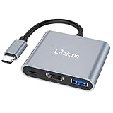 USB C to HDMI Adapter, Type C to 4K HDMI Adapter with 100W PD & USB 3.0 Port Multiport Digital AV Converter for MacBook Pro/air, iPad Pro/air, iPhone 15, Tablets, Switch and More USB-C Devices