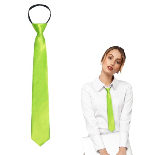 Image of Luckyvestir Womens Tie, Pre Tied Black /Red Ties for Women Adjustable Zipper Womens Necktie