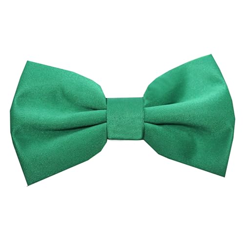Image of Tie Studio Mens Formal Solid Bow tie | Satin | Microfiber | Standard Size | Premium fabric | Superior Clip Hold | Packaging - Box | Colour - Black Bow Tie (Set of 1)