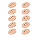 10PCS Lips Fake Tattoos 3D Realistic Silicone Practice Lips Skin, Easy To Color Soft Cosmetic Makeup Lips Training For Tattooing Microblading Practice Lips Practice (Dark Skin Color)