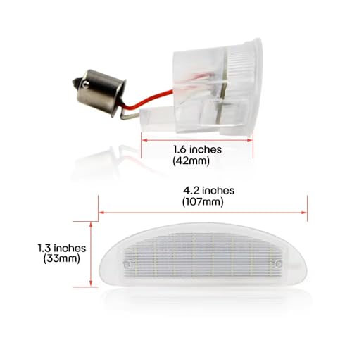 Lámpara matrícula trasera coche luz LED blanca placa Clio Twingo 1998-2005 4
