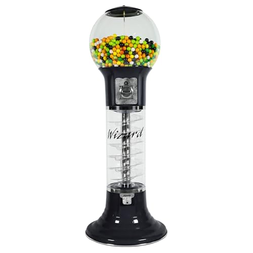 Gumball Machine Original Spiral - 4`10 Height - Set Up for $0.25 - Dispenses 1 Gumballs - Spin & Drop Vending Machines for Kids - Bubble Gum Machine - White product thumbnail 9
