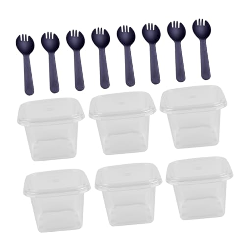 DECHOUS 50 Sets Portable Disposable Cake Packaging Boxes with Lids for Mousse Cakes Cookies and Desserts Lightweight and Compact Storage