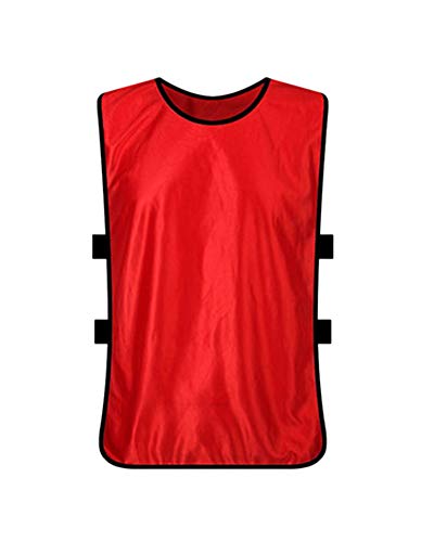 Team - Chaleco De Entrenamiento para Baloncesto Y Fútbol para Niños Y Adultos Rojo Child