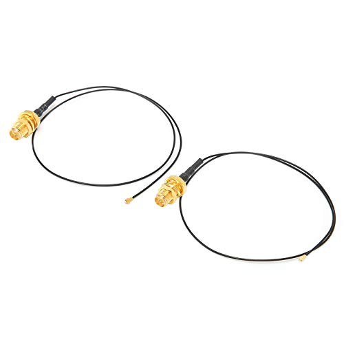2 Piezas de Cable Hembra I4 a RP-SMA, Antena RP-SMA a Tarjeta de Red inalámbrica Bluetooth NGFF/M.2, Compatible con NGFF 802.11a, 802.11b, 802.11g, 802.11n, 802.11ac, 8265, 5B222, etc.