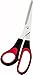 Produktbild Wedo 97681 Universalschere Linkshänder (rostfreier Edelstahl, Kunststoff Softgriffe, 21 cm) schwarz/rot