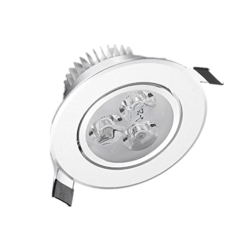 Led Downlight redondo 3W LED Foco de techo Lámpara de techo incrustada Luz de punto AC85-265V Tienda de ropa Ahorro de energía Luz de ojo de buey Araña incrustada Sala de estar Fondo Luz de pared