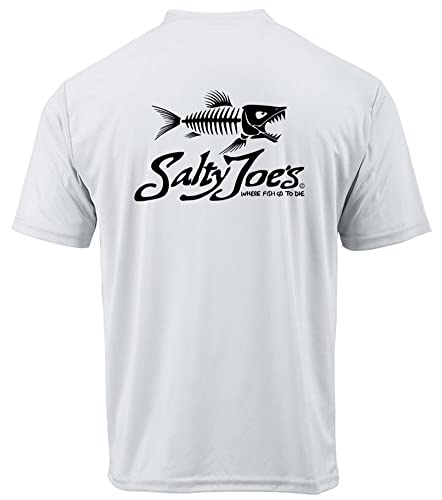 SALTY JOES Skeleton Fish Moisture Wicking Graphic Tee-XS-White