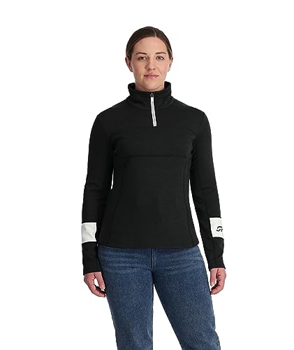 Spyder Womens Speed Fleece 1/2 Zip Black X-Small at Amazon Women's