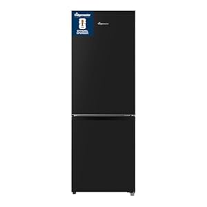 Fridgemaster MC50165EB 50cm Freestanding 60/40 Fridge Freezer - 175-litre capacity with Crisper box - Reversible Door - LED Lighting- 4 Star Freezer Rating - Black - E Rated