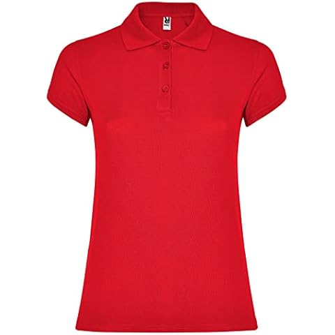 Camiseta Polo ROLY Star Woman 6634 Roja para Mujer Cover