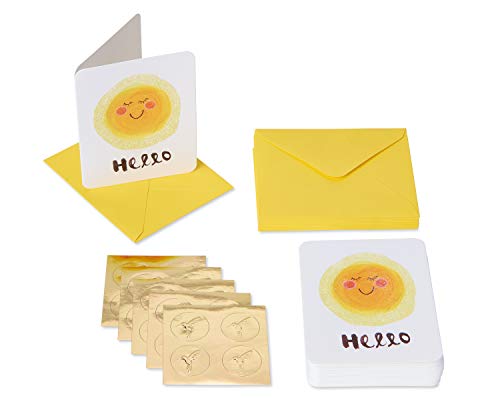 Image of Papyrus Blank Cards with Envelopes, Hello Sunshine (20-Count)
