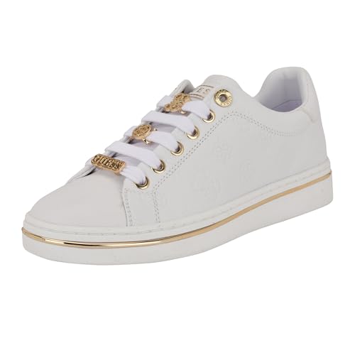 GUESS Damen Stasey Sneaker, Weiß 141, 41 EU