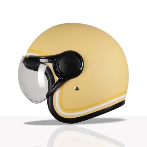 Image of TVS MissFit Women's Open Face Helmet | Lightweight Shell | Pastel Colors Designed Exclusively for Women | Extreme Comfort Fit for Girls | Clear Visor | DOT & ISI Certified