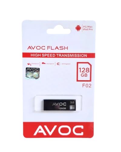 Image of AVOC HIGH Speed Metal USB 3.0 Flash Drive - High Read Speeds up to 15MB /s & Write Speeds up to 10MB /s - Ideal for Data Transfer & Storage - (AVOCPD /F02) (128, GB)